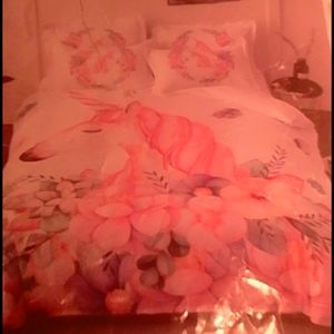 King sized Unicorn Blanket w/2 king pillow covers
